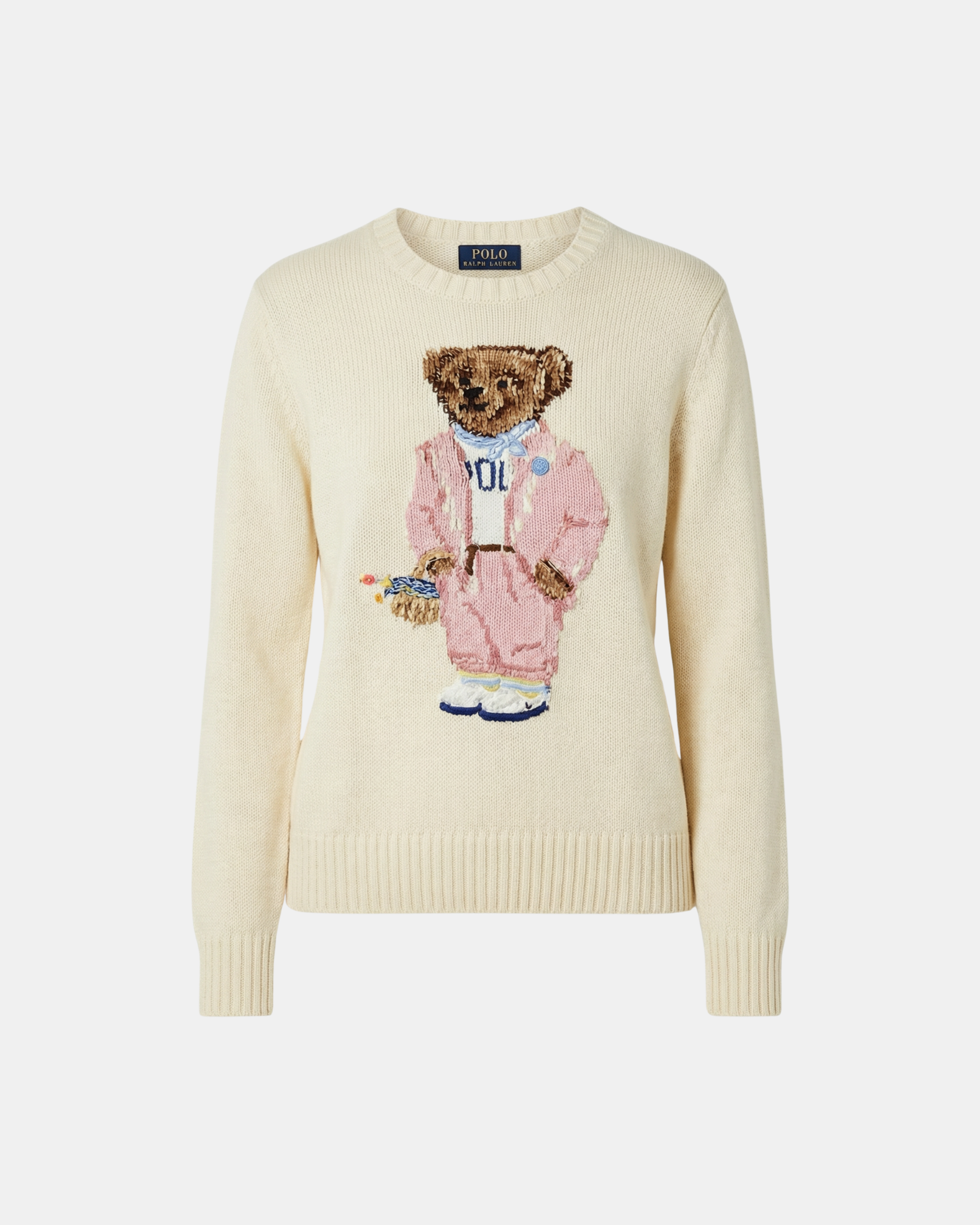 Bear Rundhals-Pullover aus Baumwolle