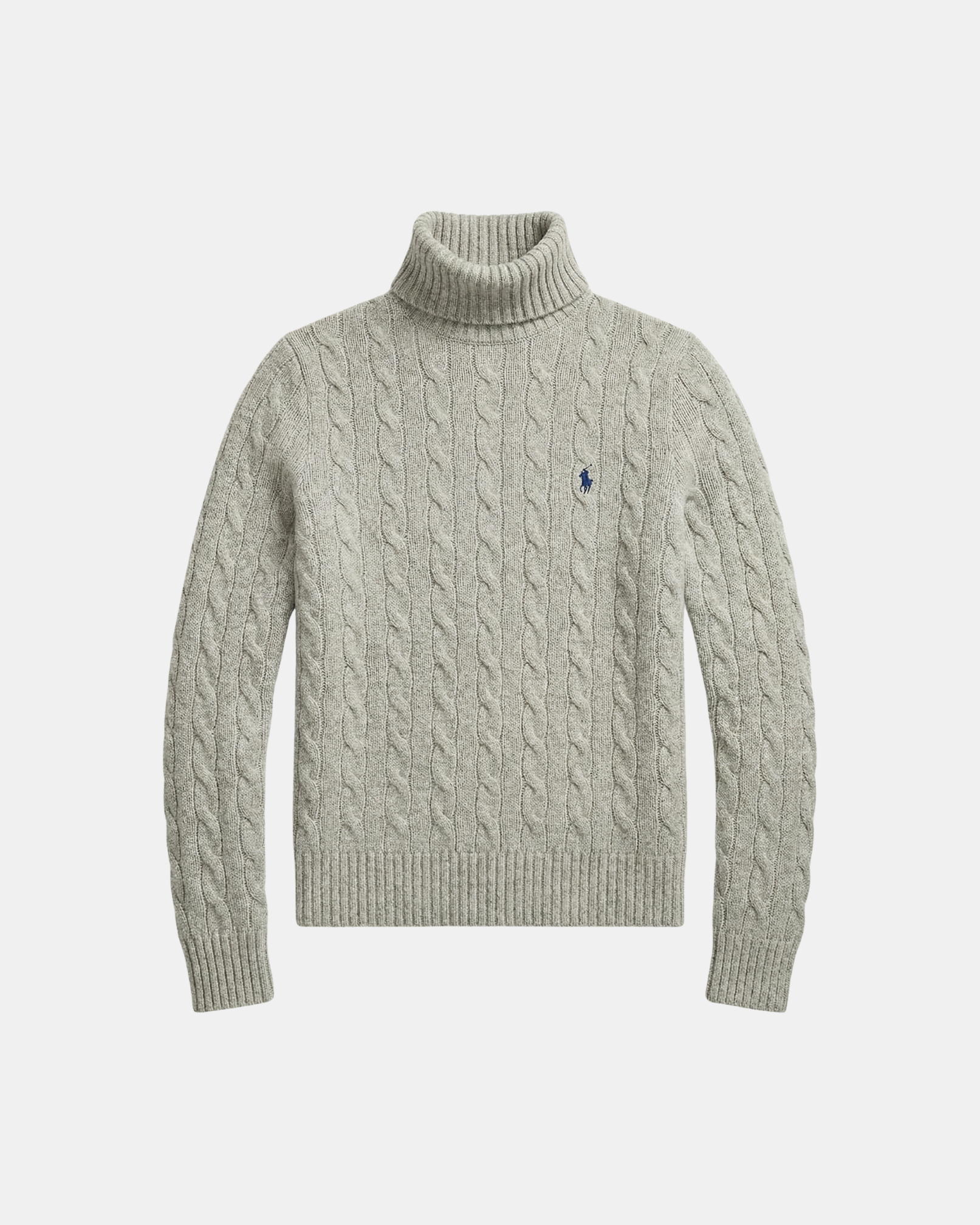 Rollkragenpullover aus Wolle-Kaschmir im Zopfstrick