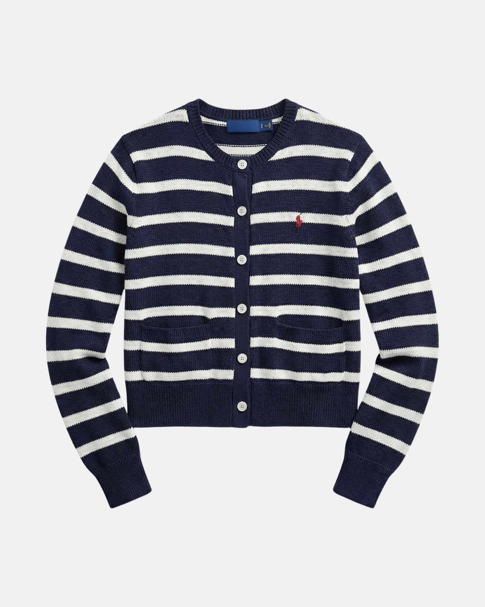 Cardigan aus Baumwolle im Zopfstrick mit Streifen
