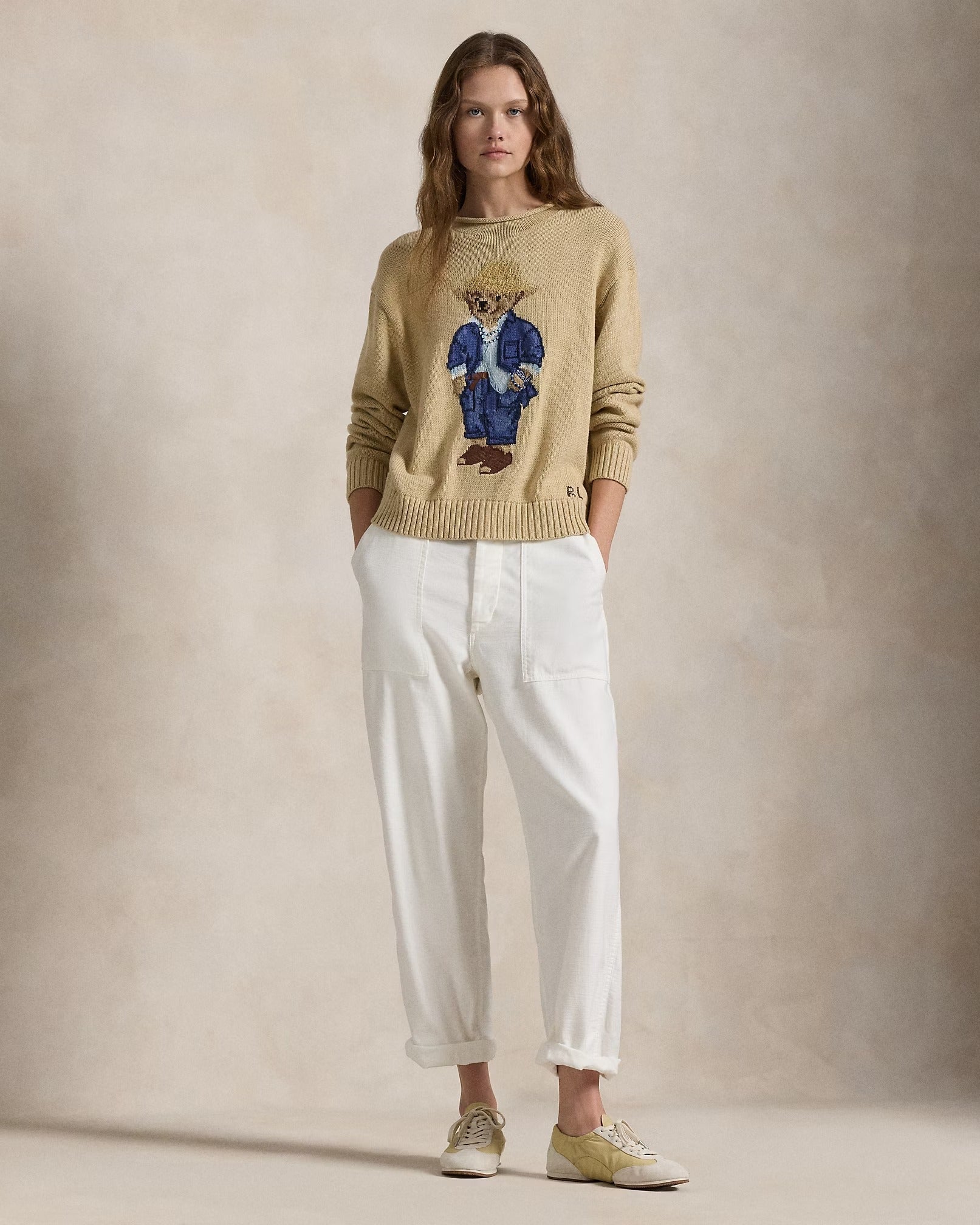 Bear Rollkragen-Pullover aus Baumwolle