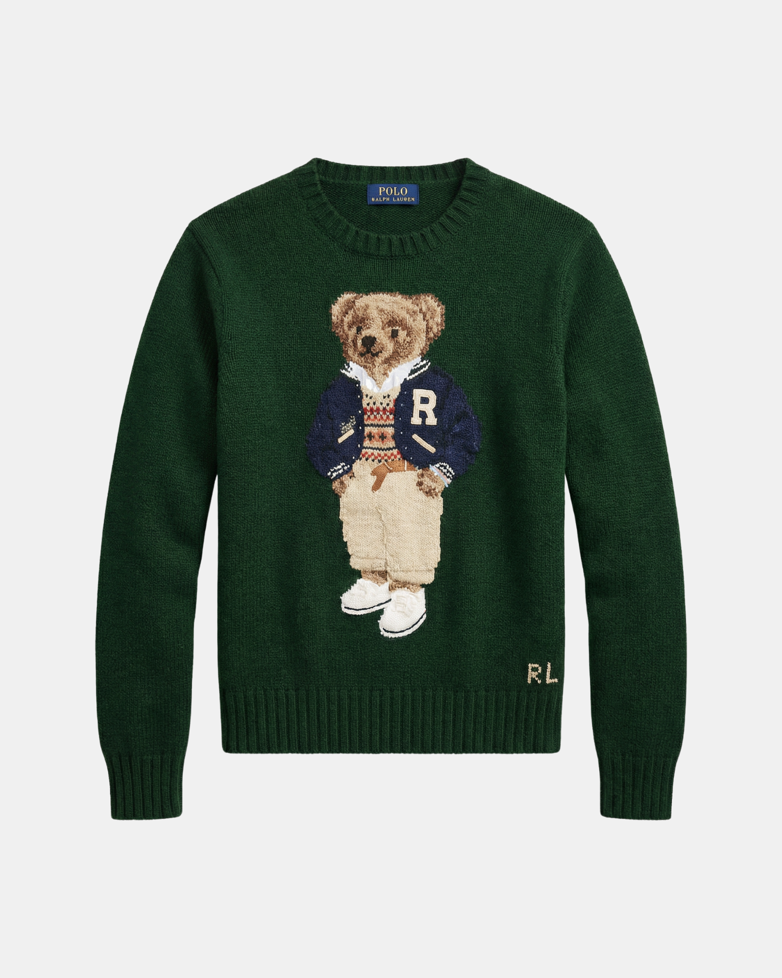 Bear Rundhals-Pullover aus Baumwolle
