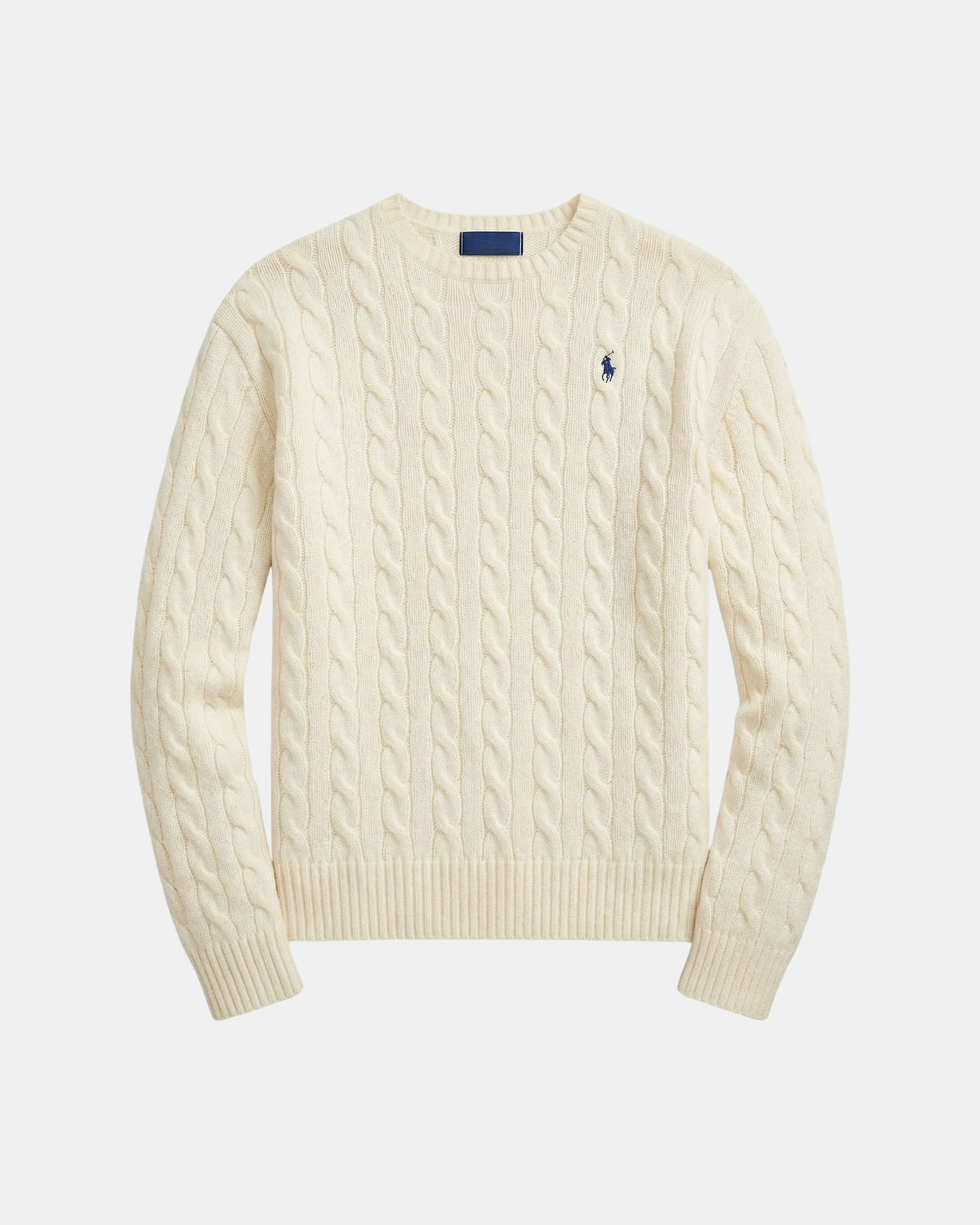 Pullover aus Baumwolle-Kaschmir im Zopfstrick