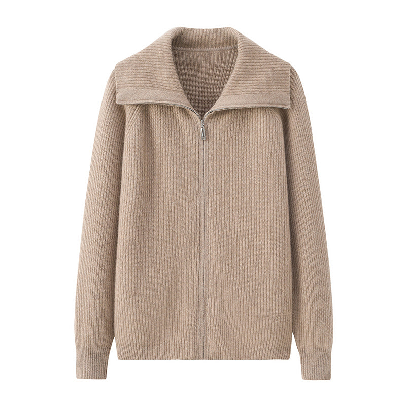 Cable-Knit Wool-Cashmere Roll-Neck Jumper